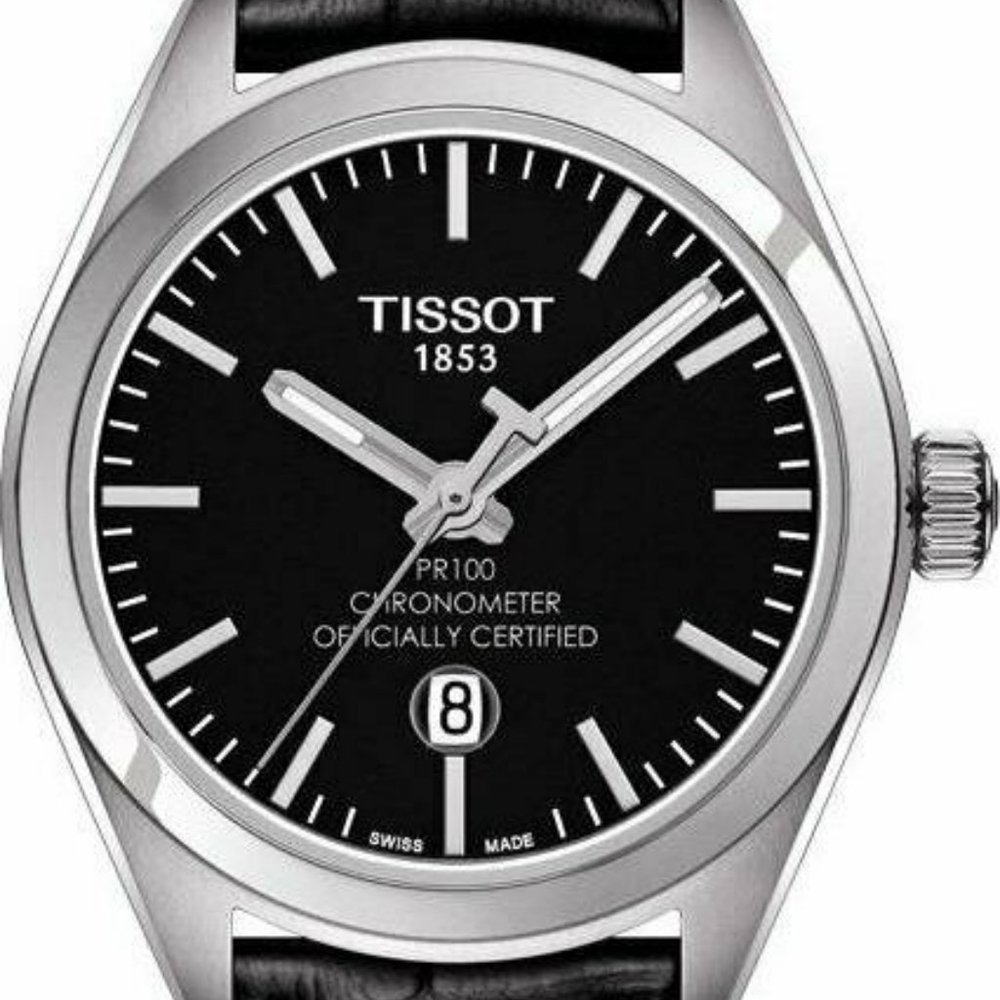 Tissot PR 100 Lady COSC Leather Women's Watch 33mm